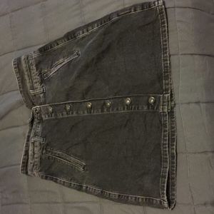 Highrise denim mini skirt